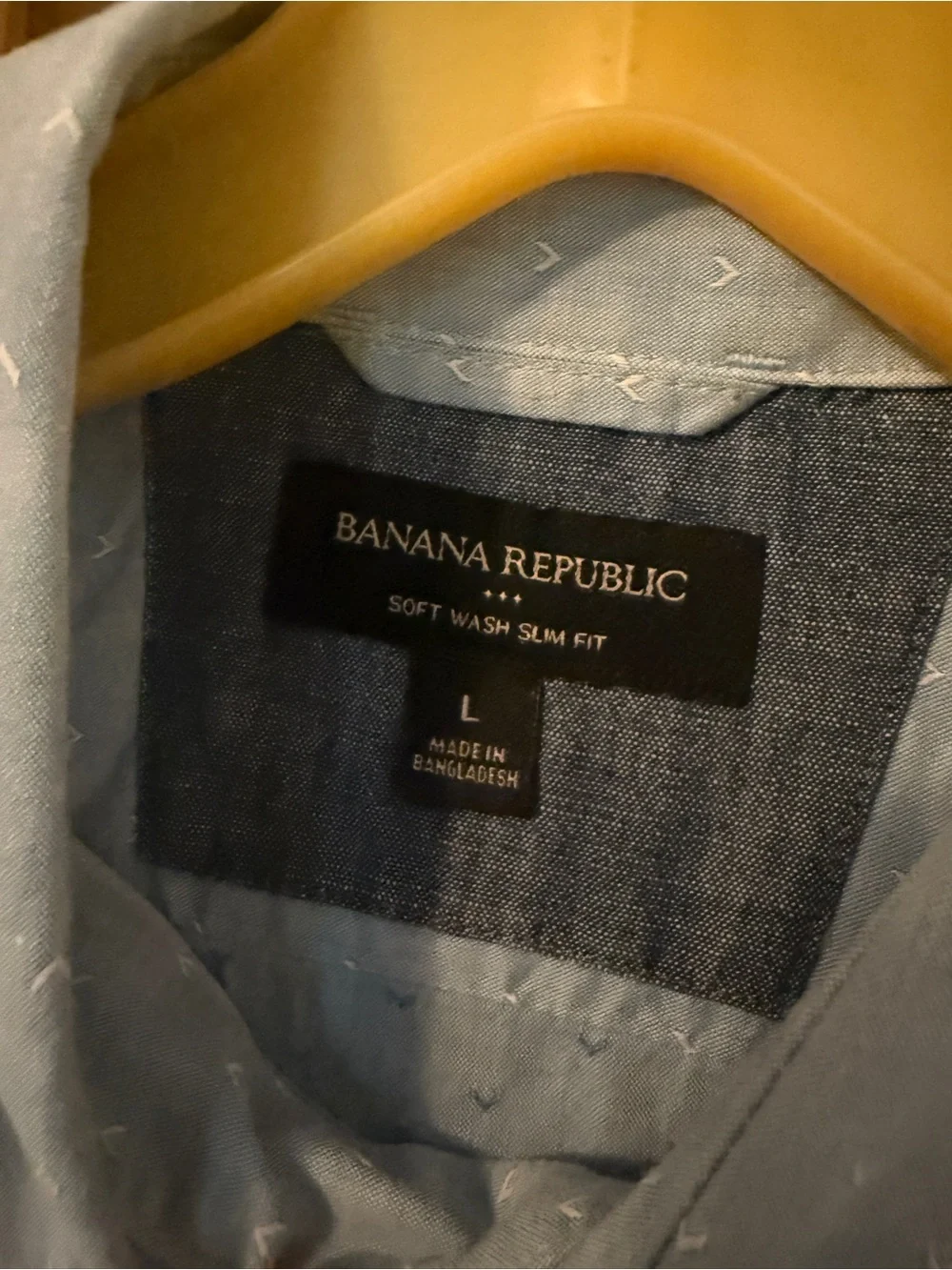 Banana Republic Pale Blue Short-Sleeve Button-Down Shirt